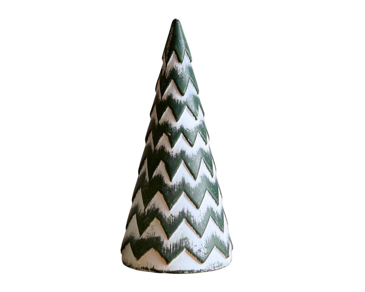 Snow-Kissed Wooden Christmas Tree