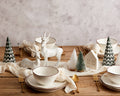 Snow-Kissed Wooden Christmas Tree