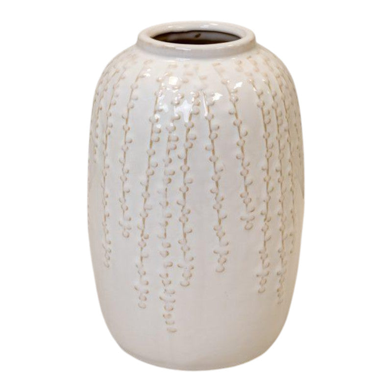 Aurelia | Textured Cream Ceramic Vase