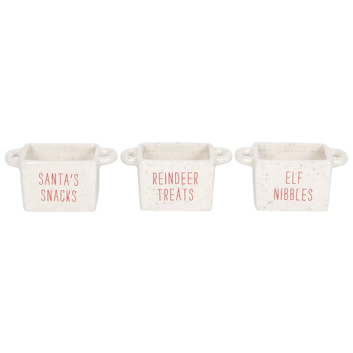 Christmas Eve Ceramic Treat Bowls - Set of 3