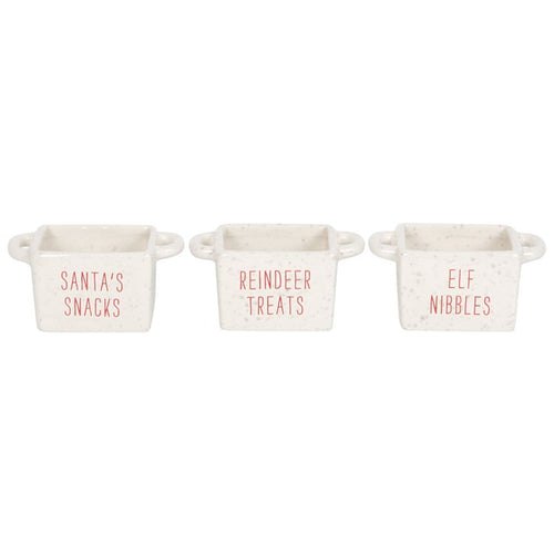 Christmas Eve Ceramic Treat Bowls - Set of 3