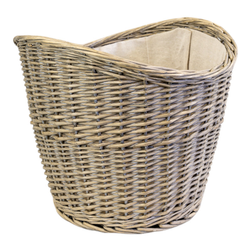 The Willow | Hand Woven Log Basket with Hessian Liner