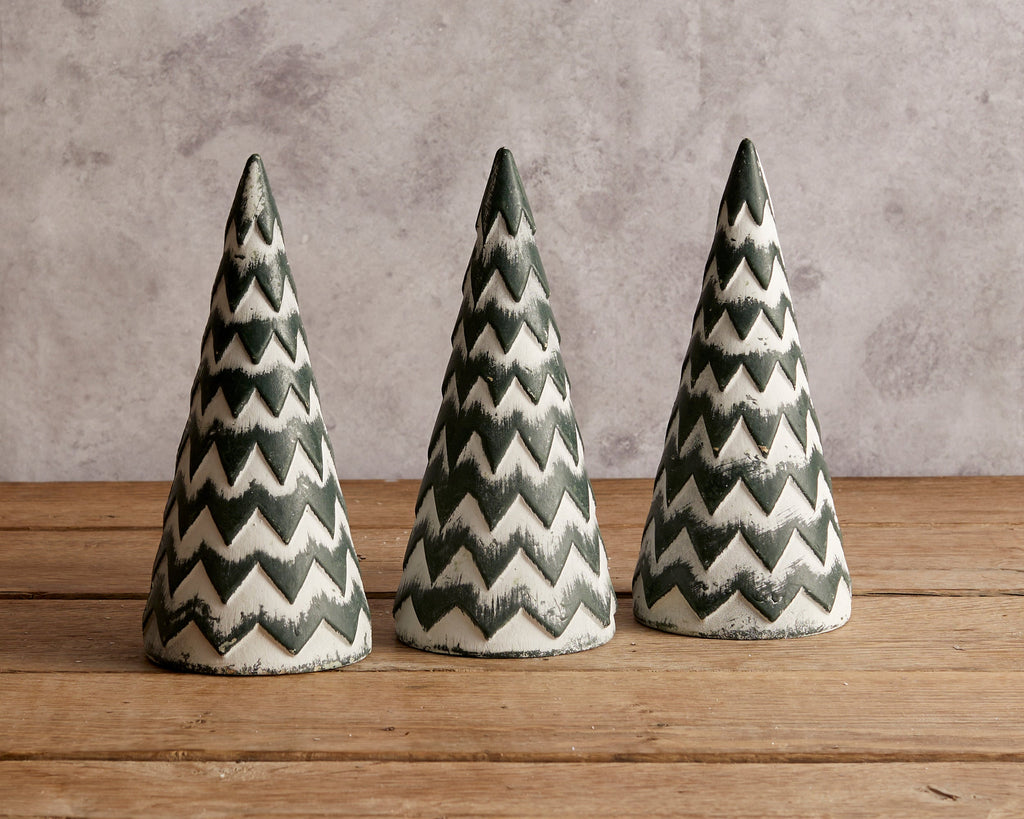 Snow-Kissed Wooden Christmas Tree