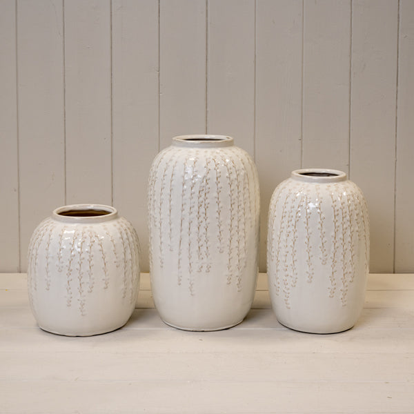 Aurelia | Textured Cream Ceramic Vase