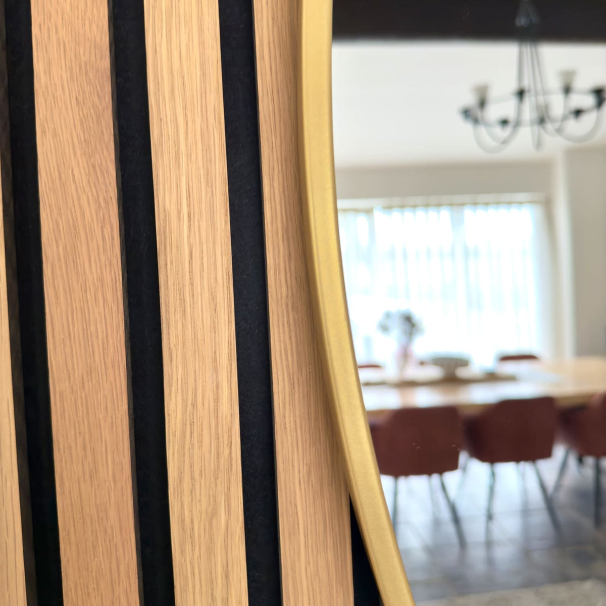 The Rei | Oversized Gold Round Mirror - 150cm