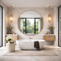 The Rei | Oversized Gold Round Mirror - 150cm