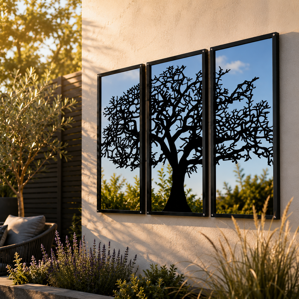 The Willow | Three-Panel Garden Wall Art
