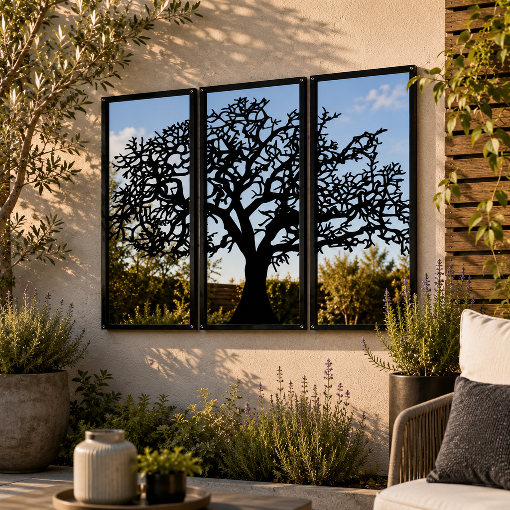 The Willow | Three-Panel Garden Wall Art